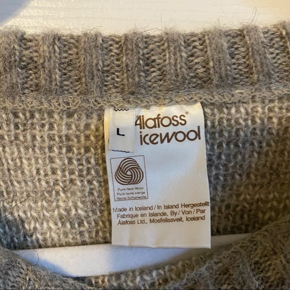 Alafoss Icewool | unisex Sz Large L | Ivory Pure Virgil Wool Sweater - Picture 3 of 6